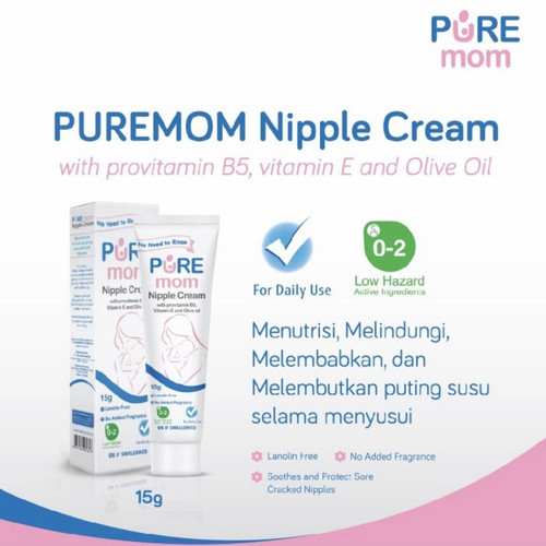 Pure Mom Nipple Cream 15gr Krim Puting