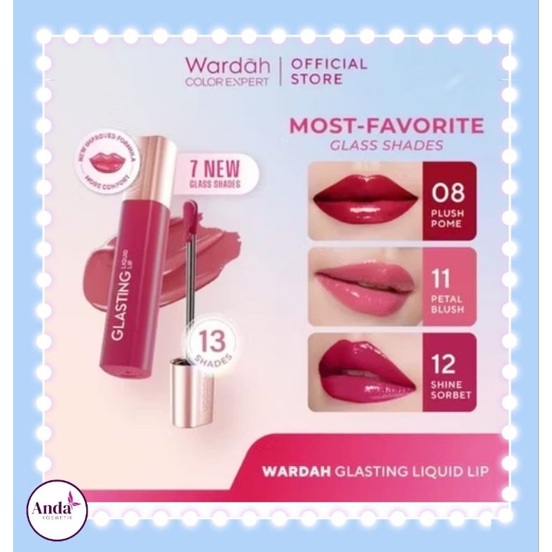 *ANDA* WARDAH Glasting Liquid  Lip