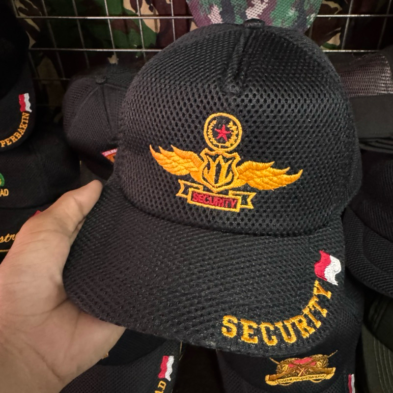 Topi jaring security hitam