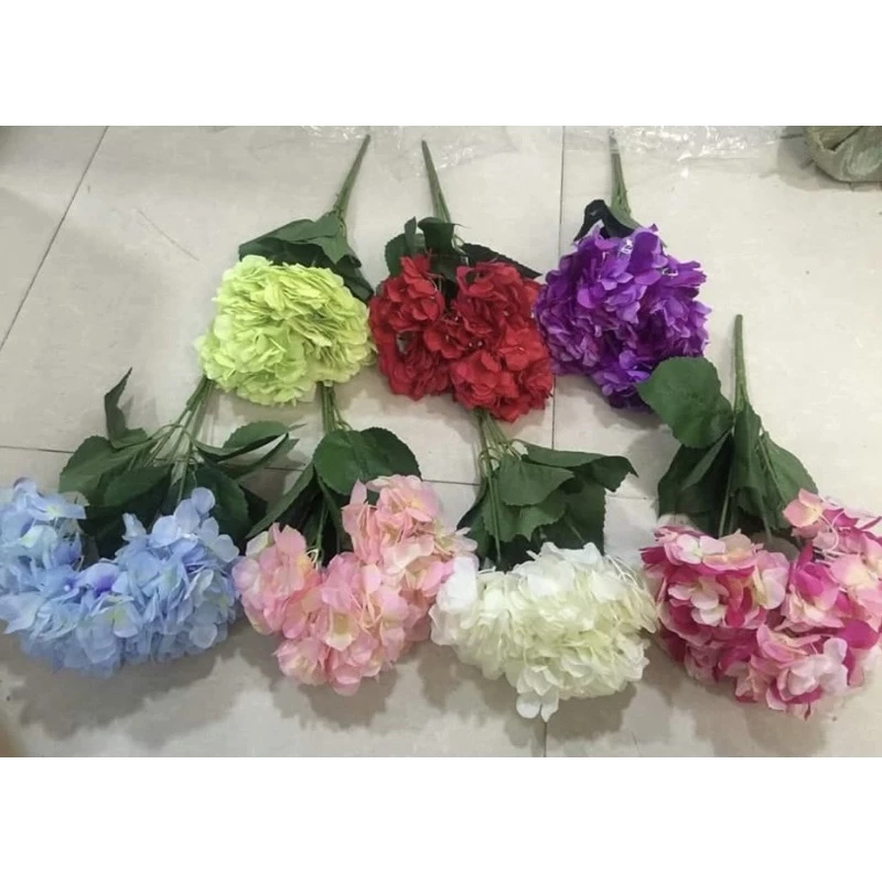 Flower Bunga Hydrangea/Bunga Hortensia Artificial Cabang 5