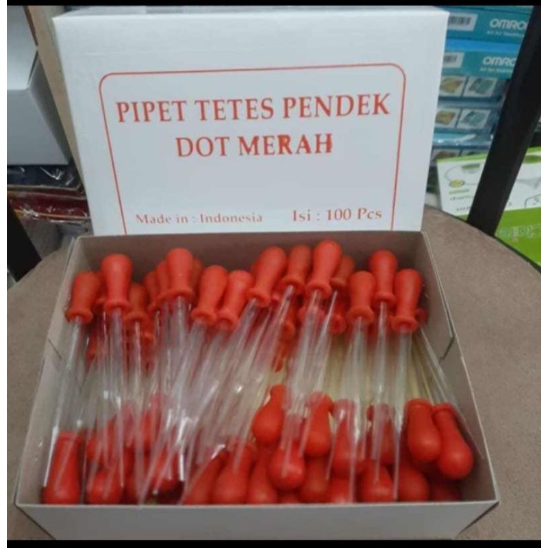 Pipet pendek dot merah