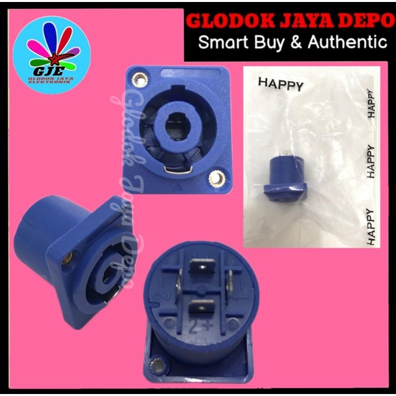 SOCKET SPEAKON HAPPY BIRU TEMBAGA