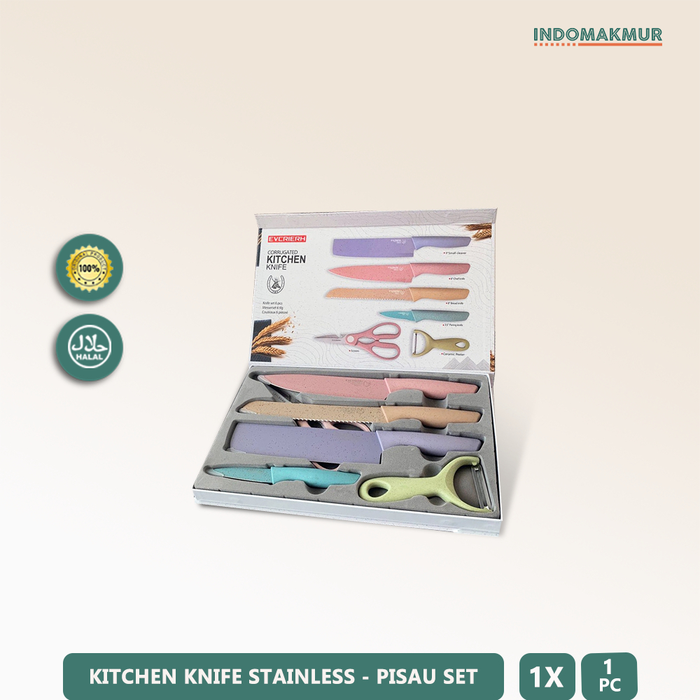 IDM - Kitchen Knife Stainless - Pisau Set
