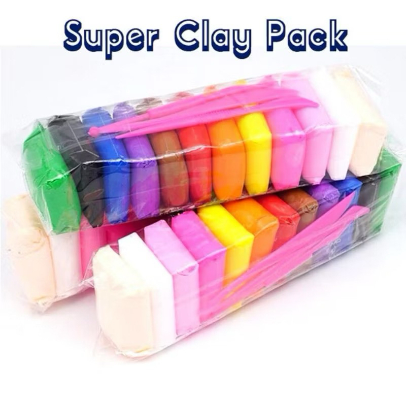 Clay mainan anak / Lilin mainan super / Polimer Clay