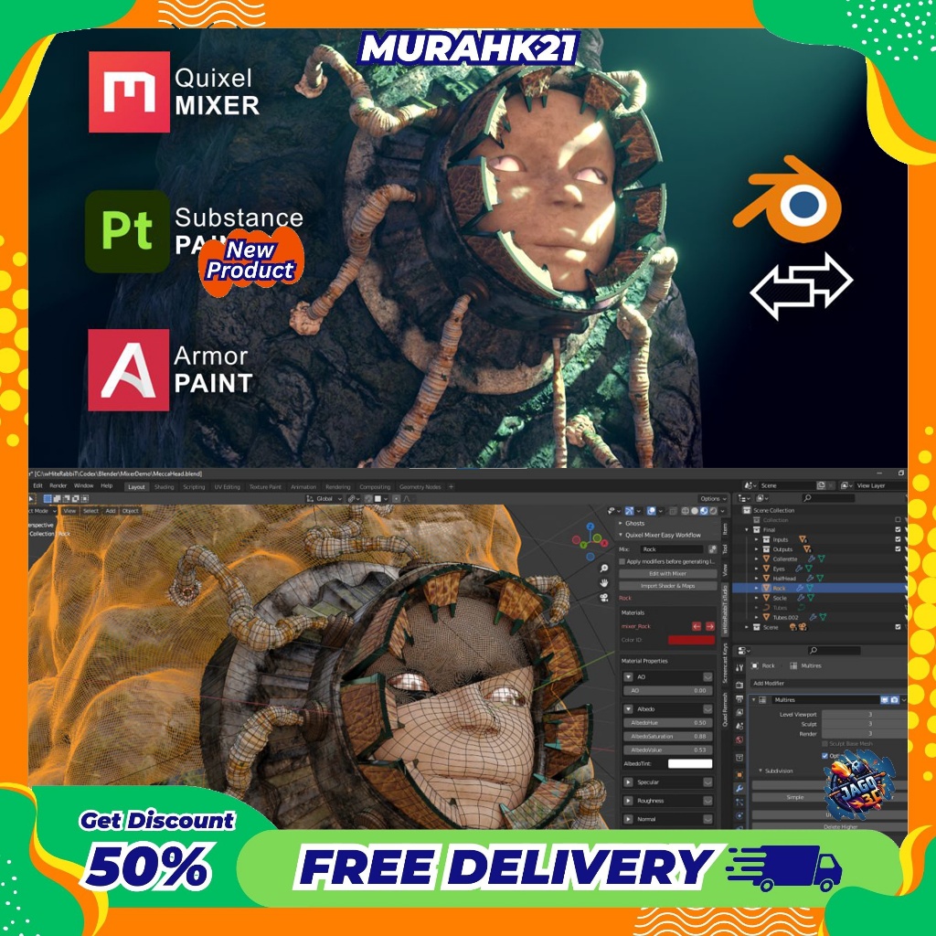 PBR Bridge 3D Blender addons Plugin Terbaru Blender 3D