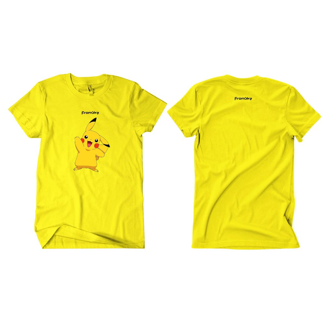 FromSky basic kuning pokemon cotton combed 30s