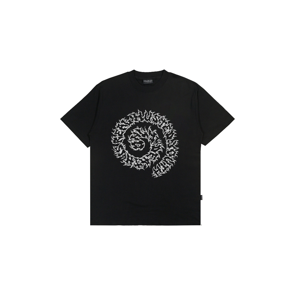 HUSTED KAOS HITAM SPIRALED BLACK TSHIRT