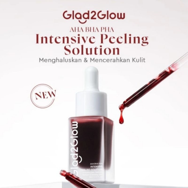 GLAD2GLOW Peeling Solution AHA BHA PHA Intensive Peeling Solution Serum 15ml