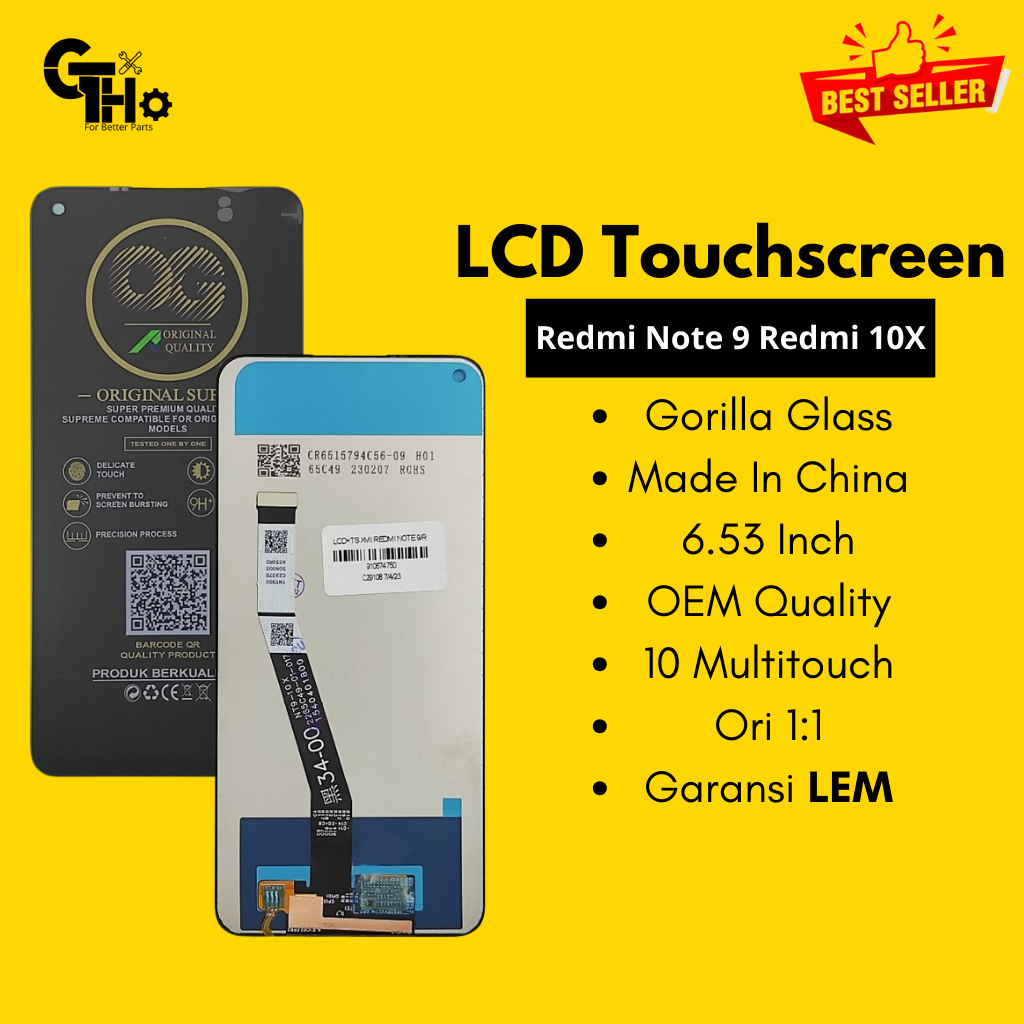 LCD Touchscreen Xiaomi Redmi NOTE 9 / REDMI 10X Original 100%