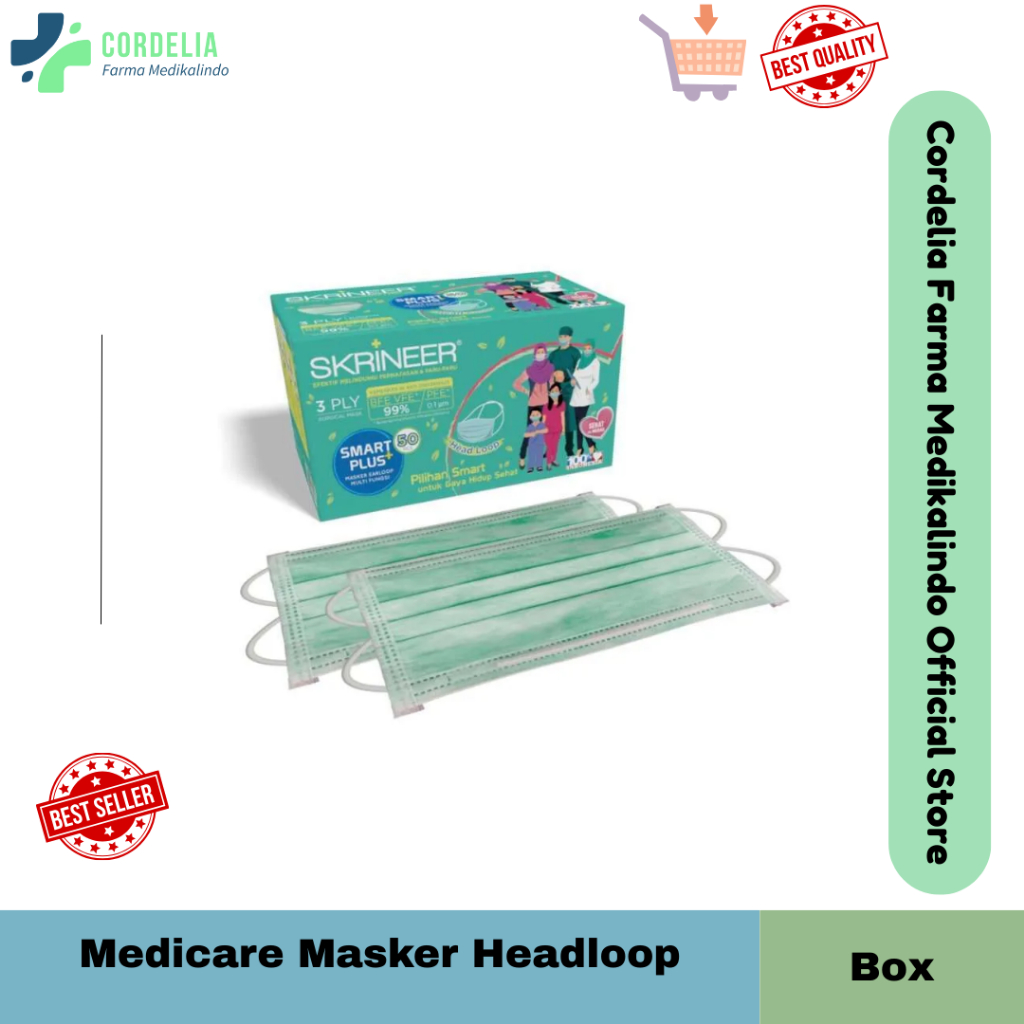 Masker Skrineer Headloop isi 50