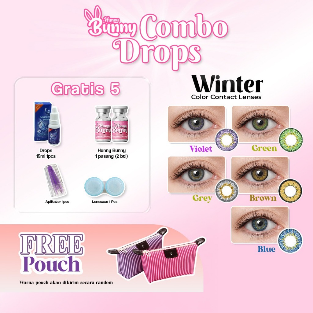 Softlens Winter Hunny Bunny Botol Kaca NORMAL ONLY