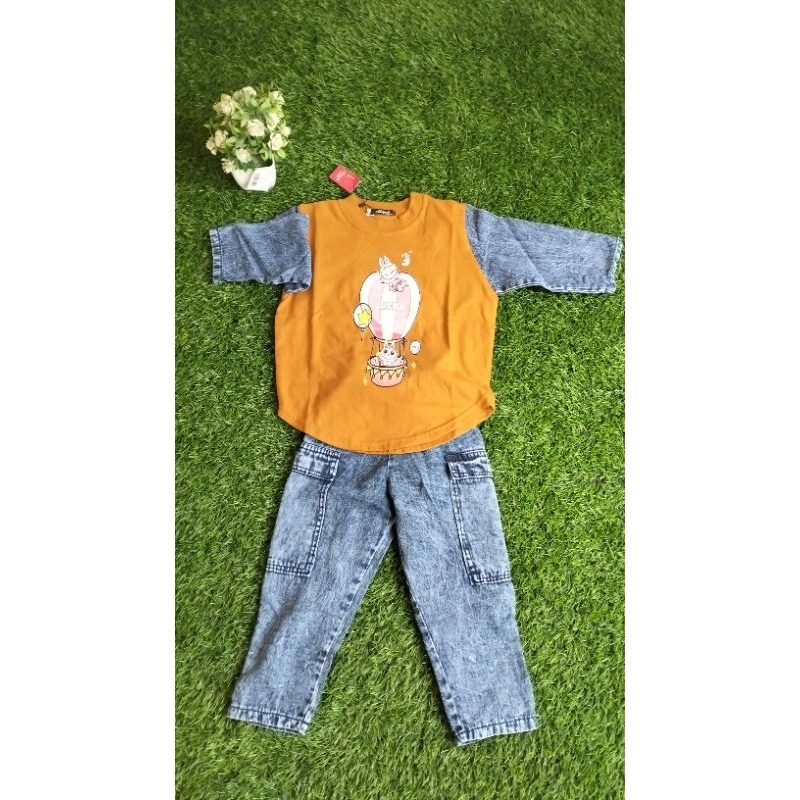stelan anak cewek Labubu