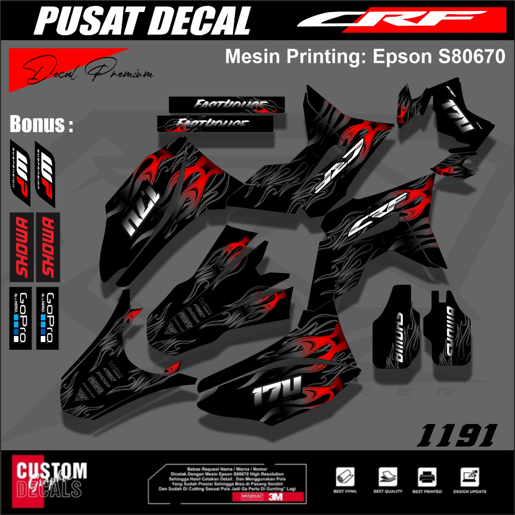 Decal Api CRF 150 L Full Body Bisa Request