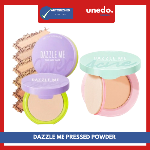 DAZZLE ME Double Kill TWC & Muse Pressed Powder-Bedak Padat Full Coverage