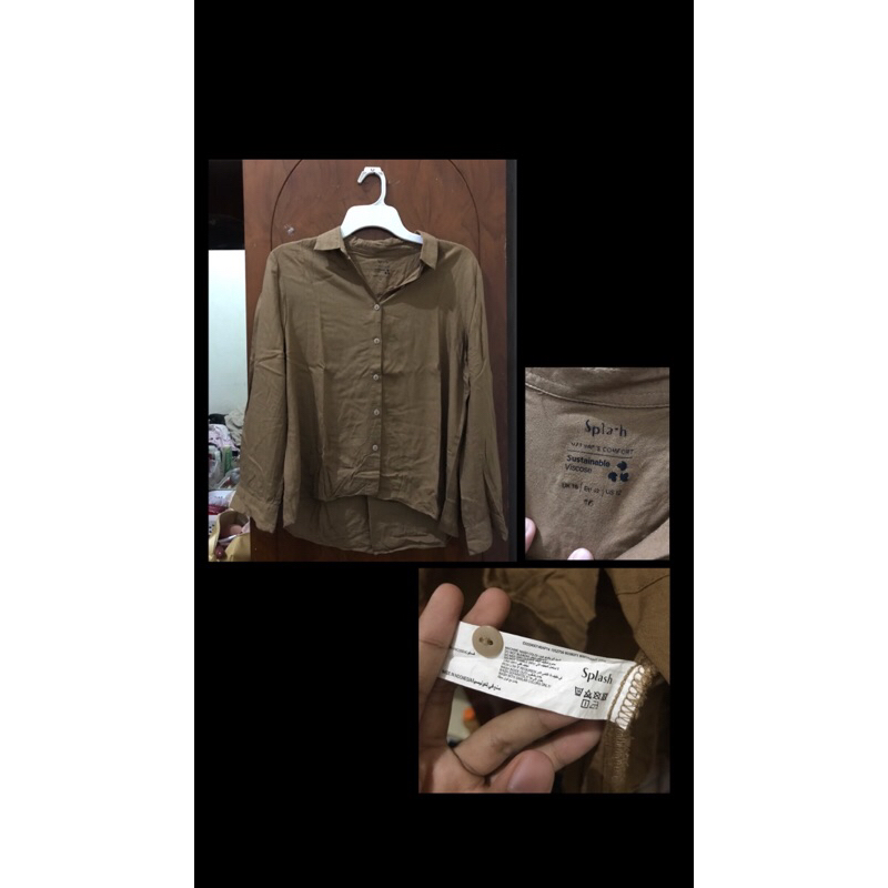 [Preloved] KEMEJA SPL4SH COFFEE