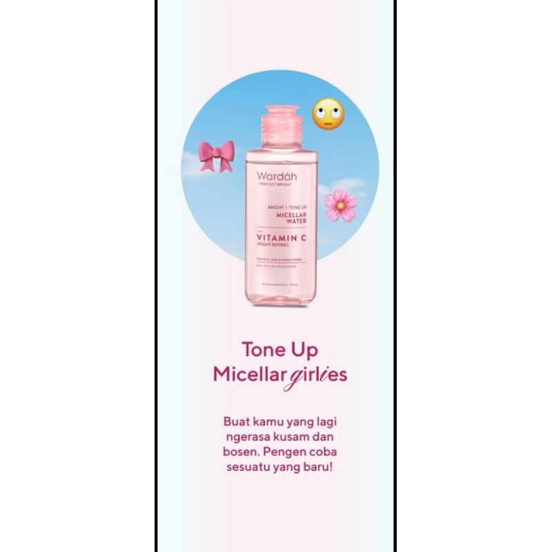 micellear Wardah perfect bright tone up