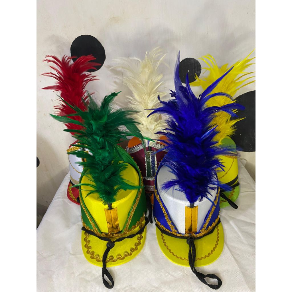 Topi drumband + bulu