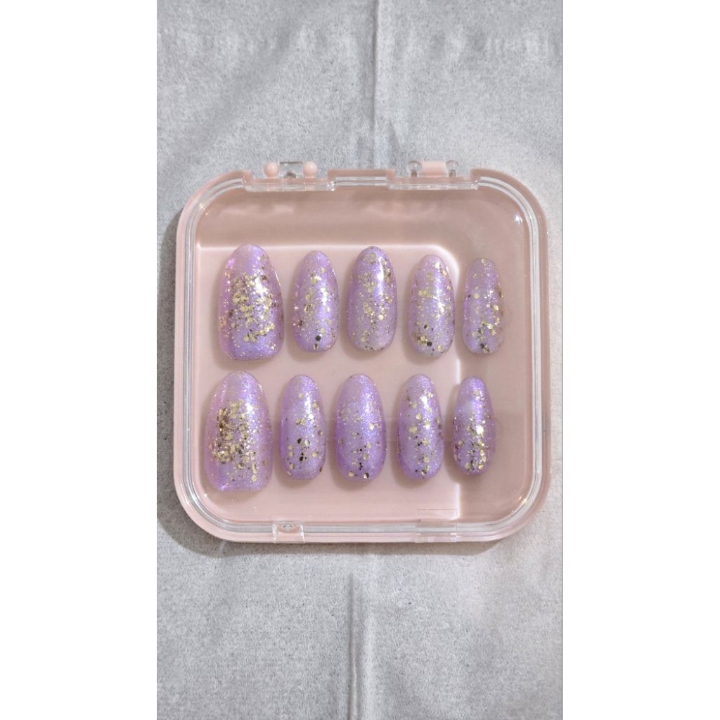 press on nails glitter