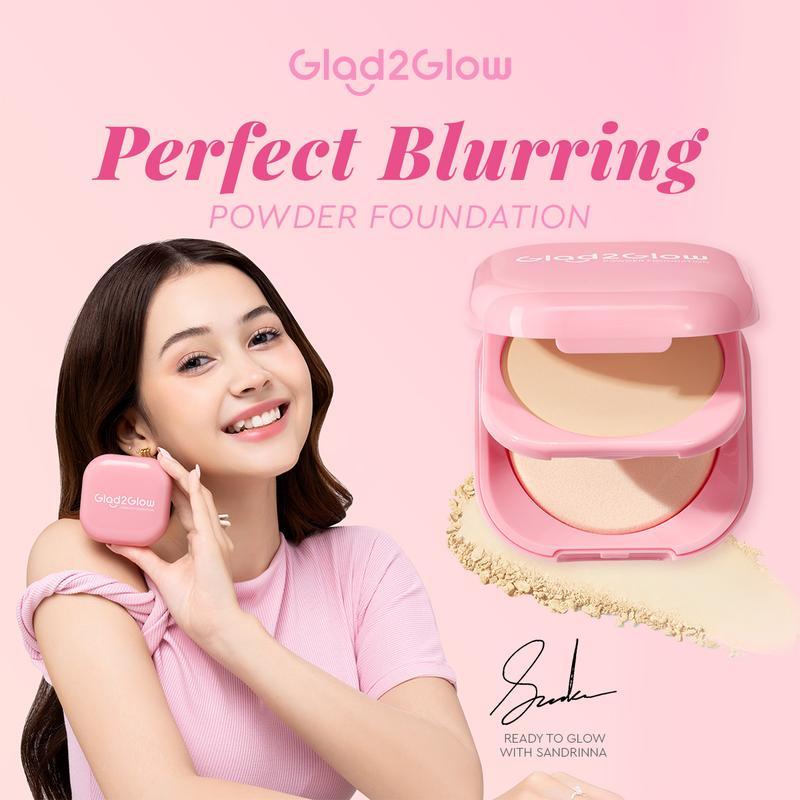 Glad2Glow Perfect Blurring Powder Foundation Setting Two Way Cake