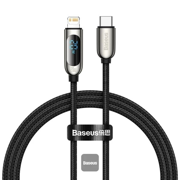 BASEUS DISPLAY FAST CHARGING DATA CABLE TYPE-C TO LIGHTNING IPHONE 20W 2M