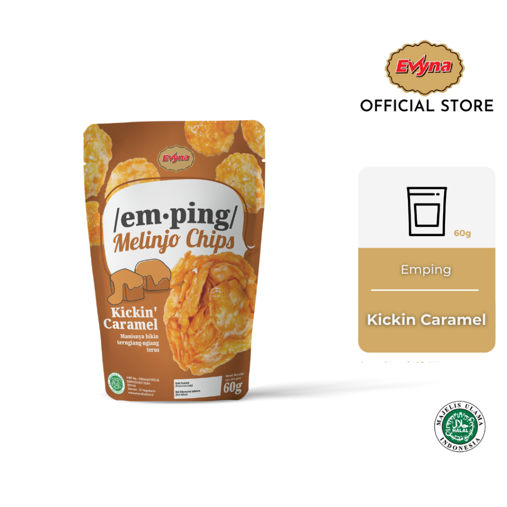 Evyna Emping Melinjo Chips Kickin Caramel