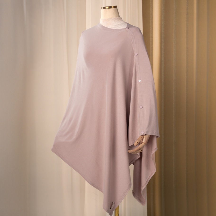 COD Boonaboo Simply Nursing Apron Full Cover Blushing Rose