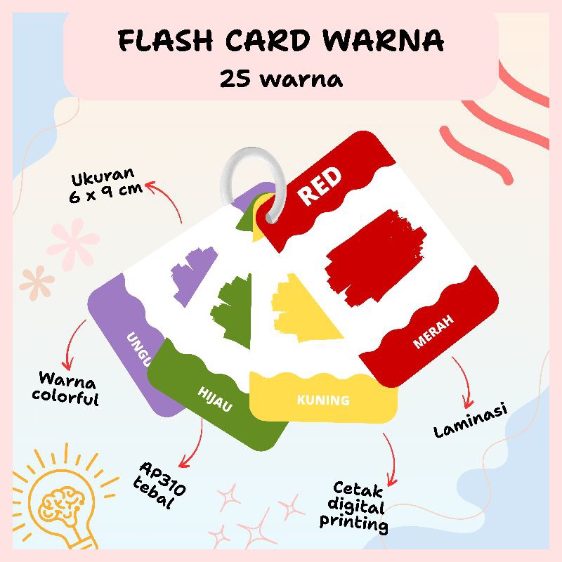 Flash Card Warna Kartu Mainan