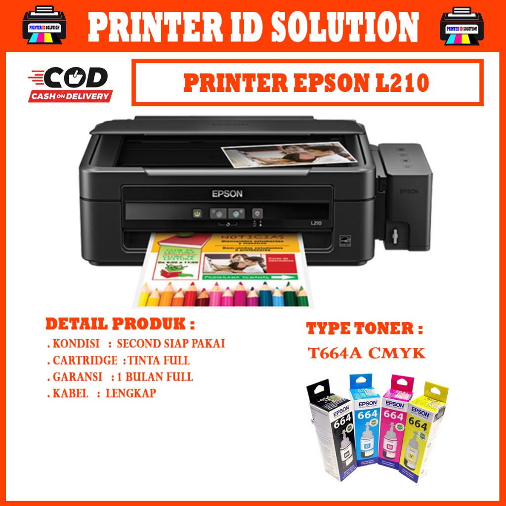 PRINTER EPSON L210 ALL IN ONE SECOND SEPERTI BARU