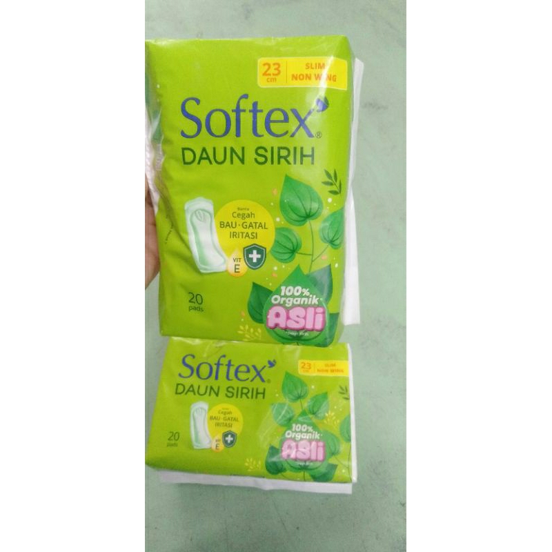 Softex Daun Sirih + Vit E, Pembalut 18pads slim non wing