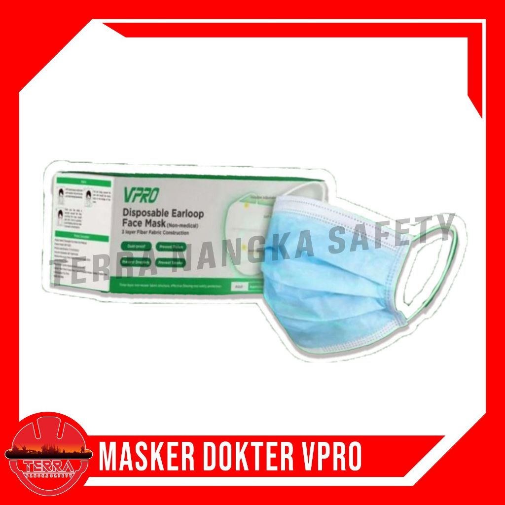 Masker Surgical Face Mask 3ply Ear Loop