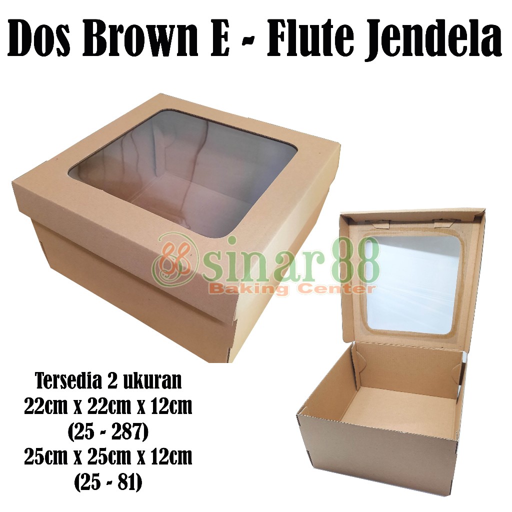 Dus Brown E - Flute Jendela per 1 lembar