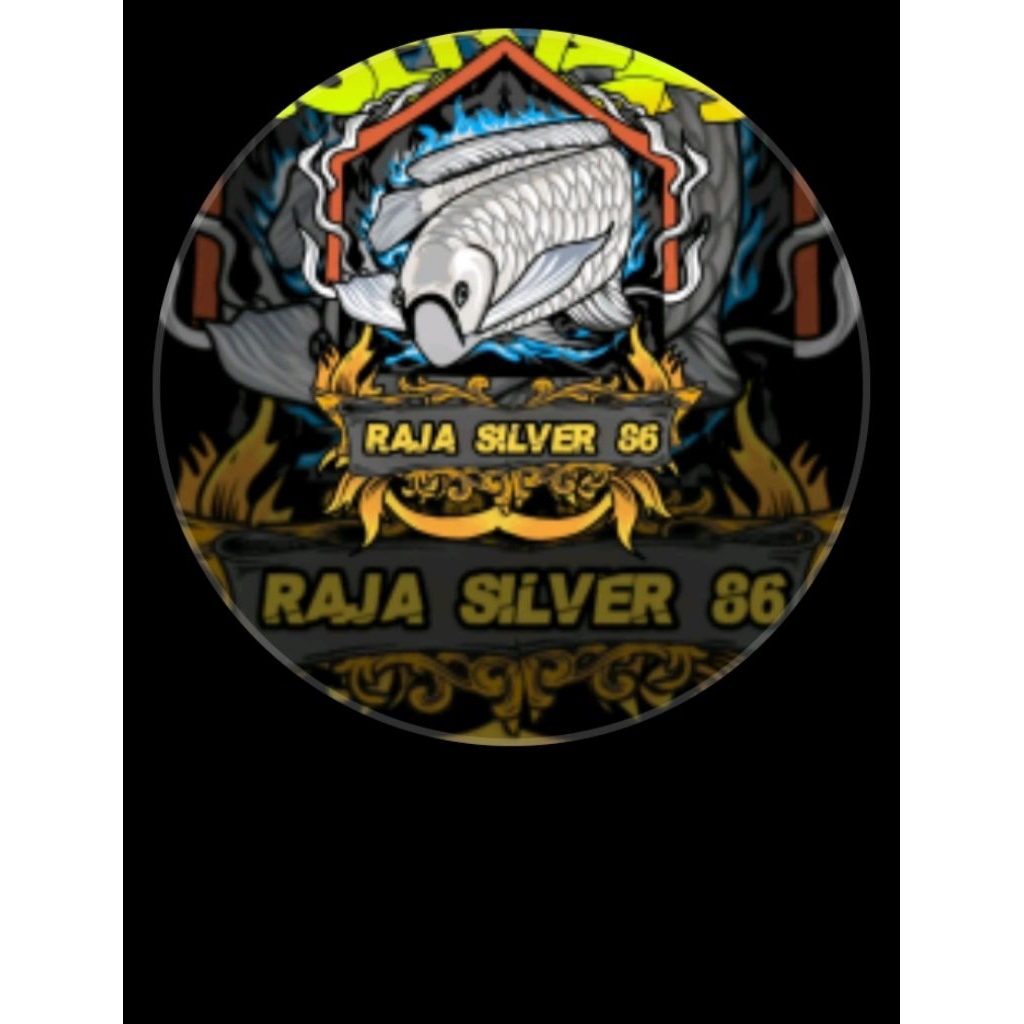 sticker silverred 6-8cm