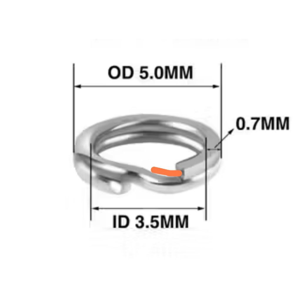1000 pcs Split Ring Pipih 5 MM
