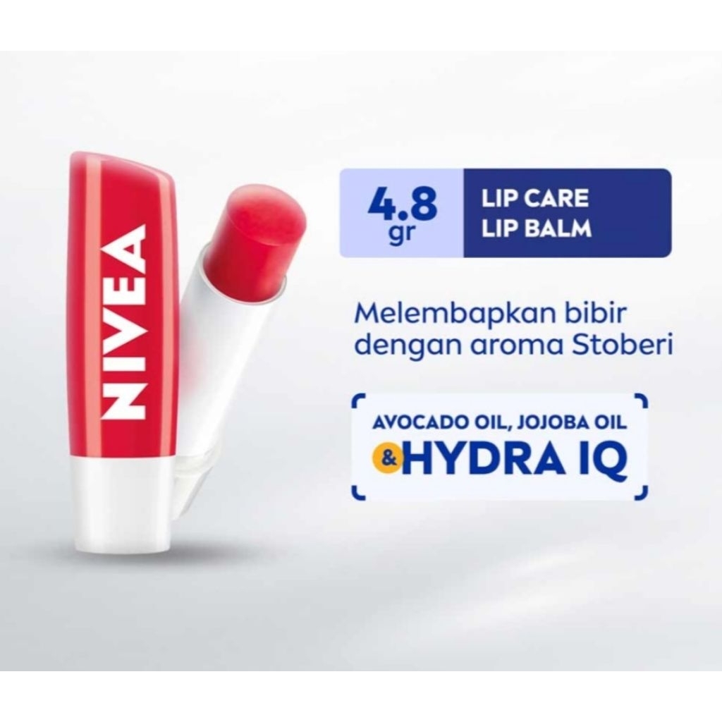 nivea lip strawberry shine 4.8g