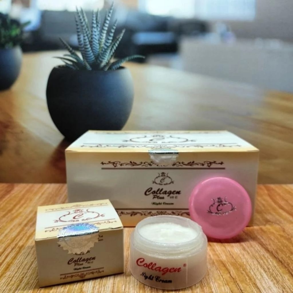 12pcs cream malam collqgen holo silver