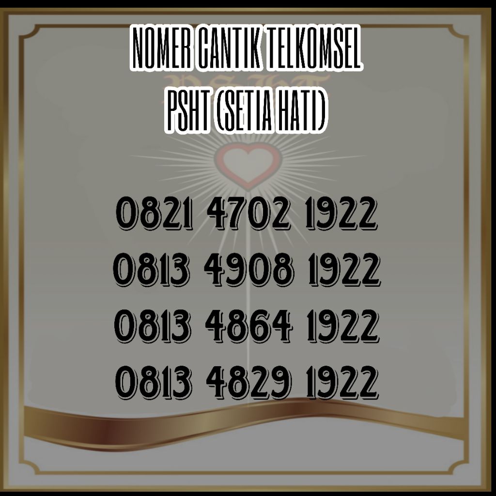 NOMER CANTIK PSHT (SETIA HATI)
