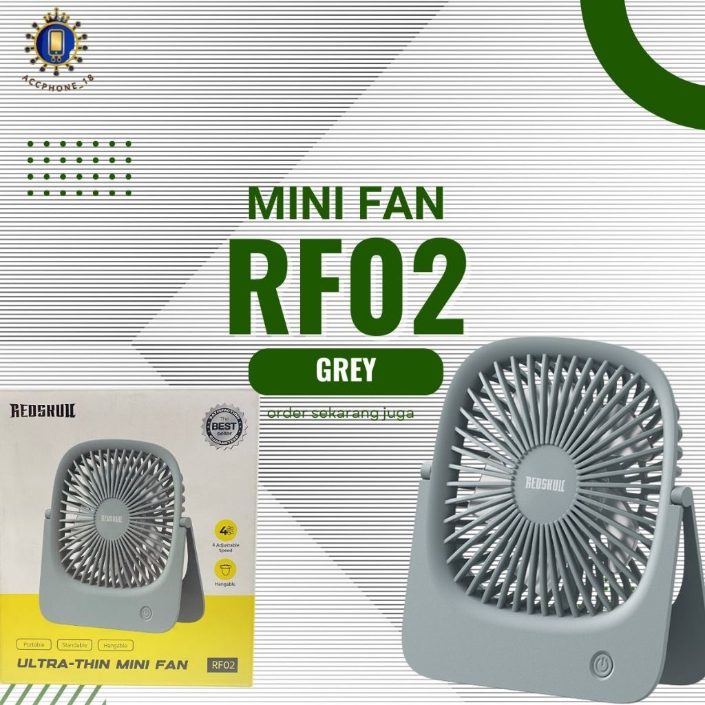 REDSKULL RF02 ULTRA-THIN MINI FAN 4 Adjustable Speed