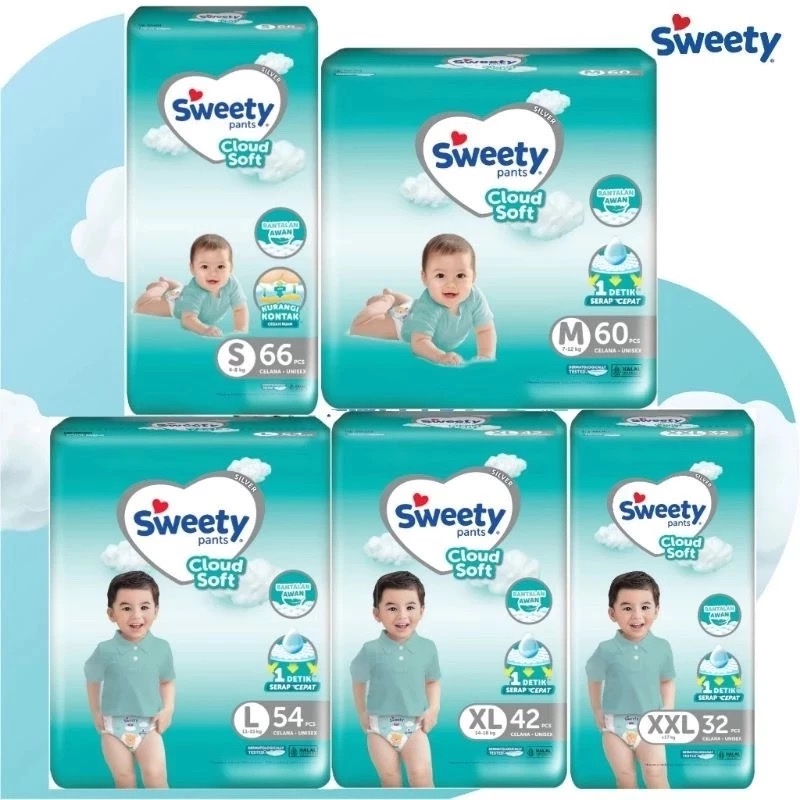 Sweety Silver Pants/Perekat NB-S/M/L/XL