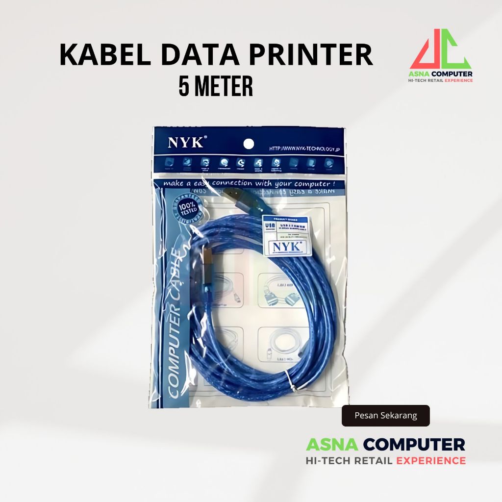 Kabel Data Printer 5M 3M 150cm High Quality Scanner Cable USB 2.0