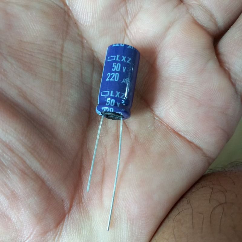 elco 220uf 50v biru