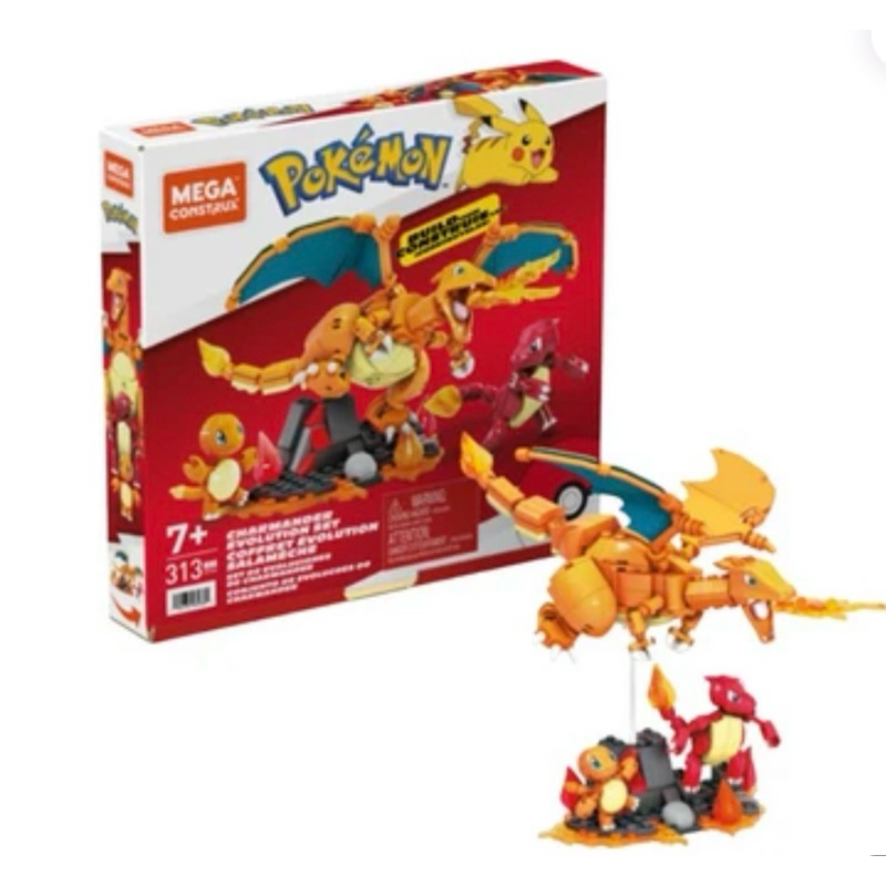 Mega Construx Pokemon Charmander Evolution Set 313 Pcs
