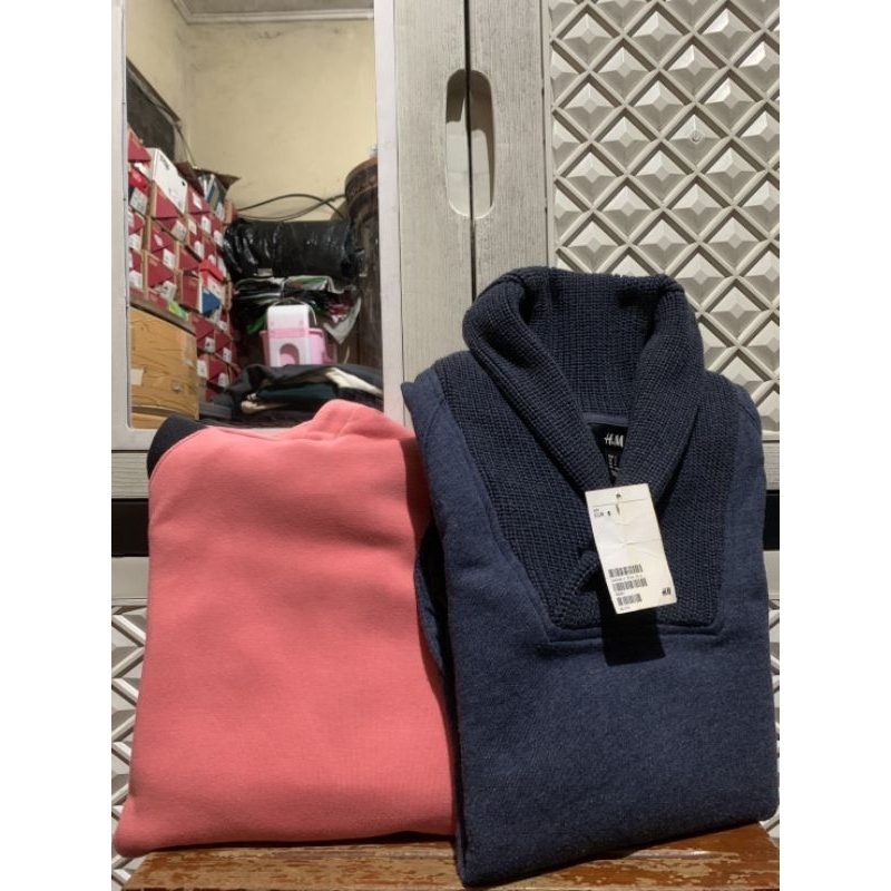 ORIGINAL HOODIE SHAWL LAPEL H&M PULLOVER PULL & BEAR MULTI COLOUR SALMON