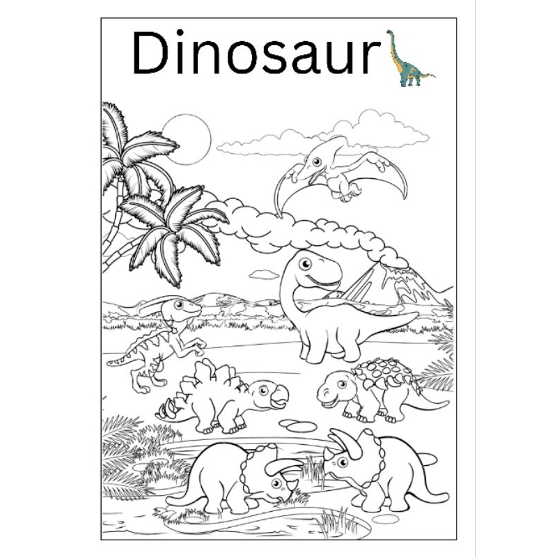 Dinosaur colouring