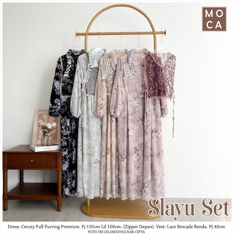 gamis set slayu set by moca LD 100