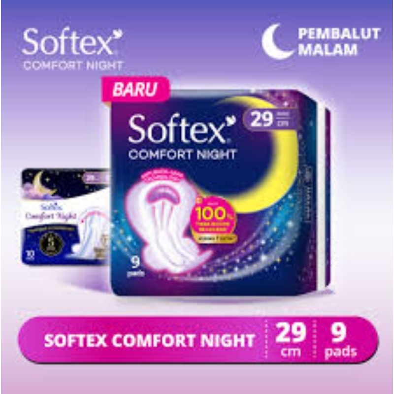 Softex Comfort Night 29cm wing 9 Pads
