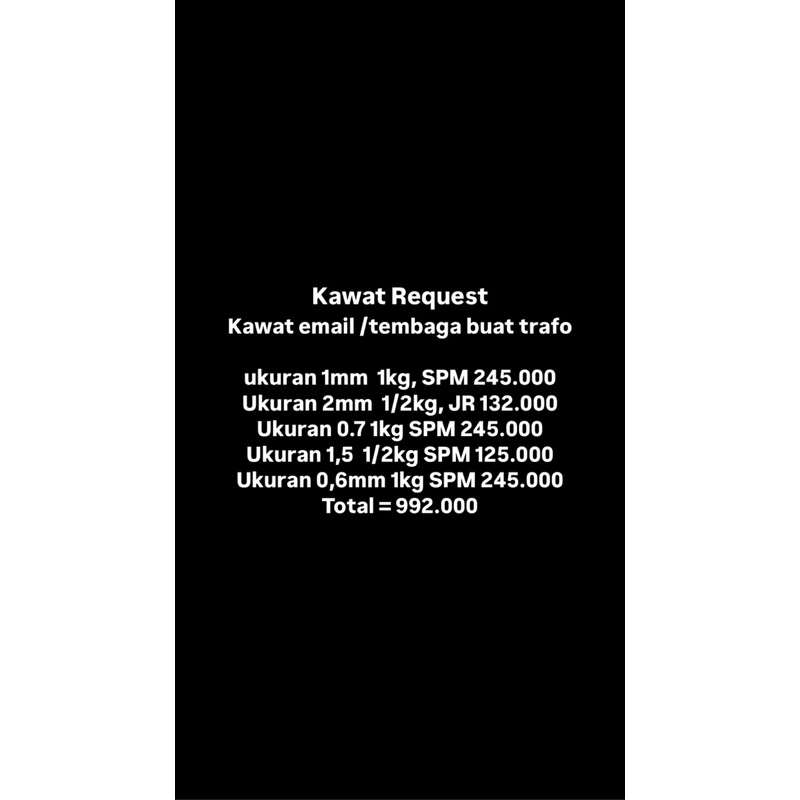 Kawat Email By Request Spm & JR