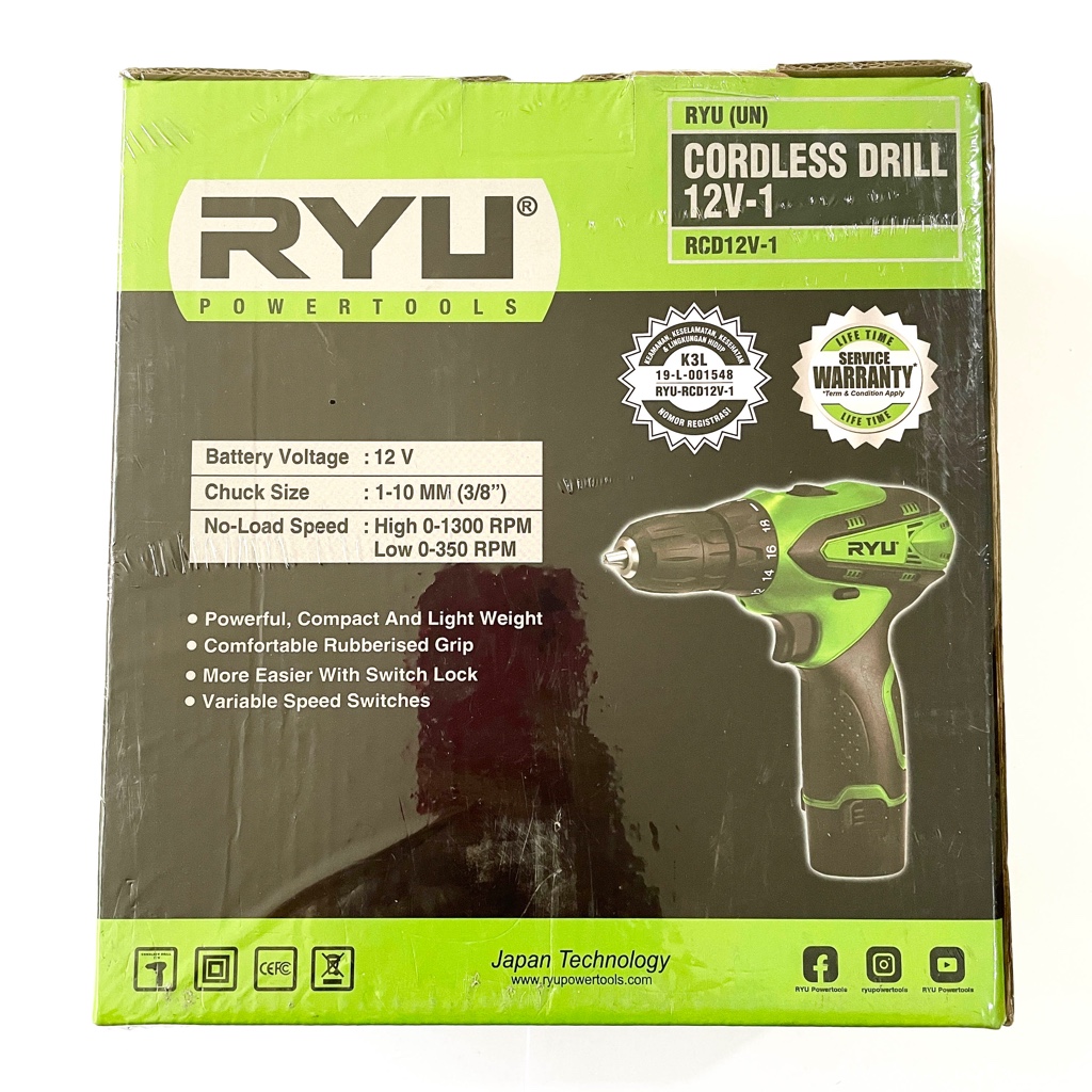 RCD 12V-1 Cordless Ryu (Mesin Bor)