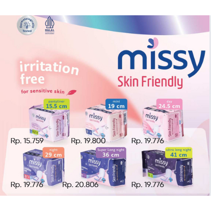 MISSY PEMBALUT SKIN FRIENDLY