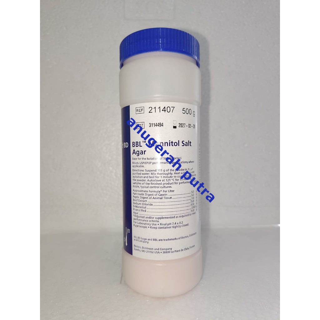 Mannitol Salt Agar BBL 211407