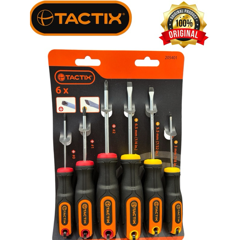 OBENG SET TACTIX 6pcs/obeng plus/obeng minus
